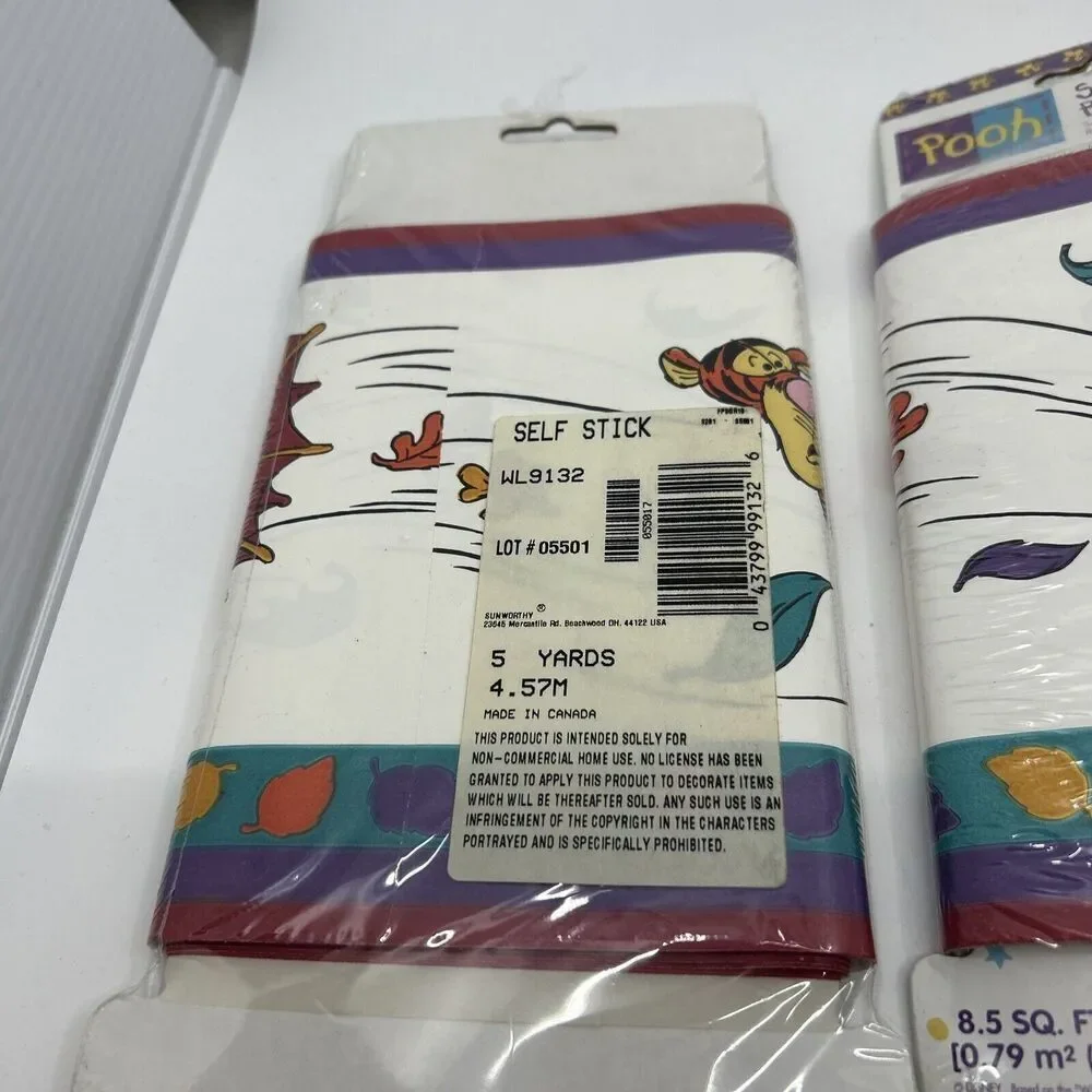 9 Rolls Sunworthy Wallpaper Border Disney Tigger Pooh Self Stick 45 Yds Total